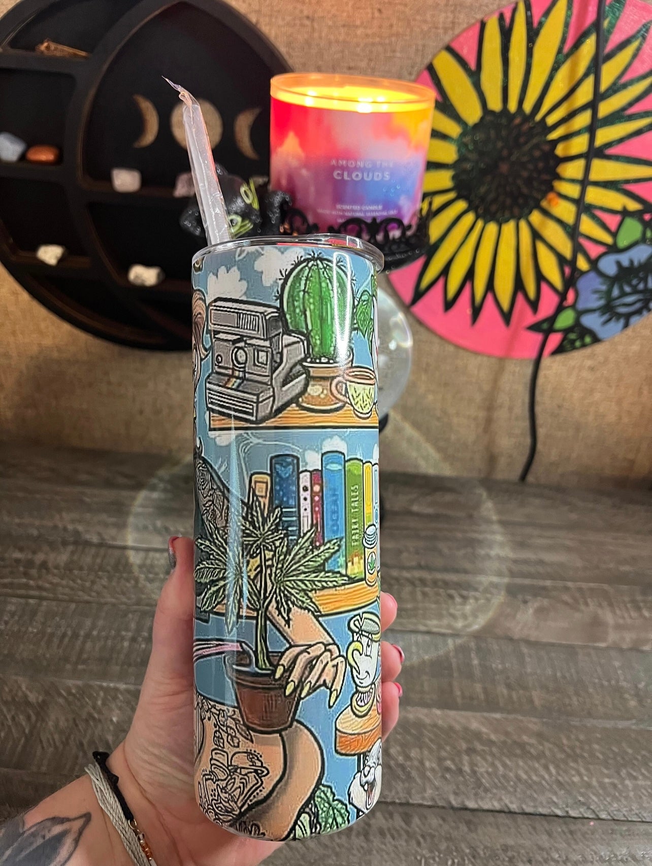 Pot smoking princess, weed princess tumbler 20oz