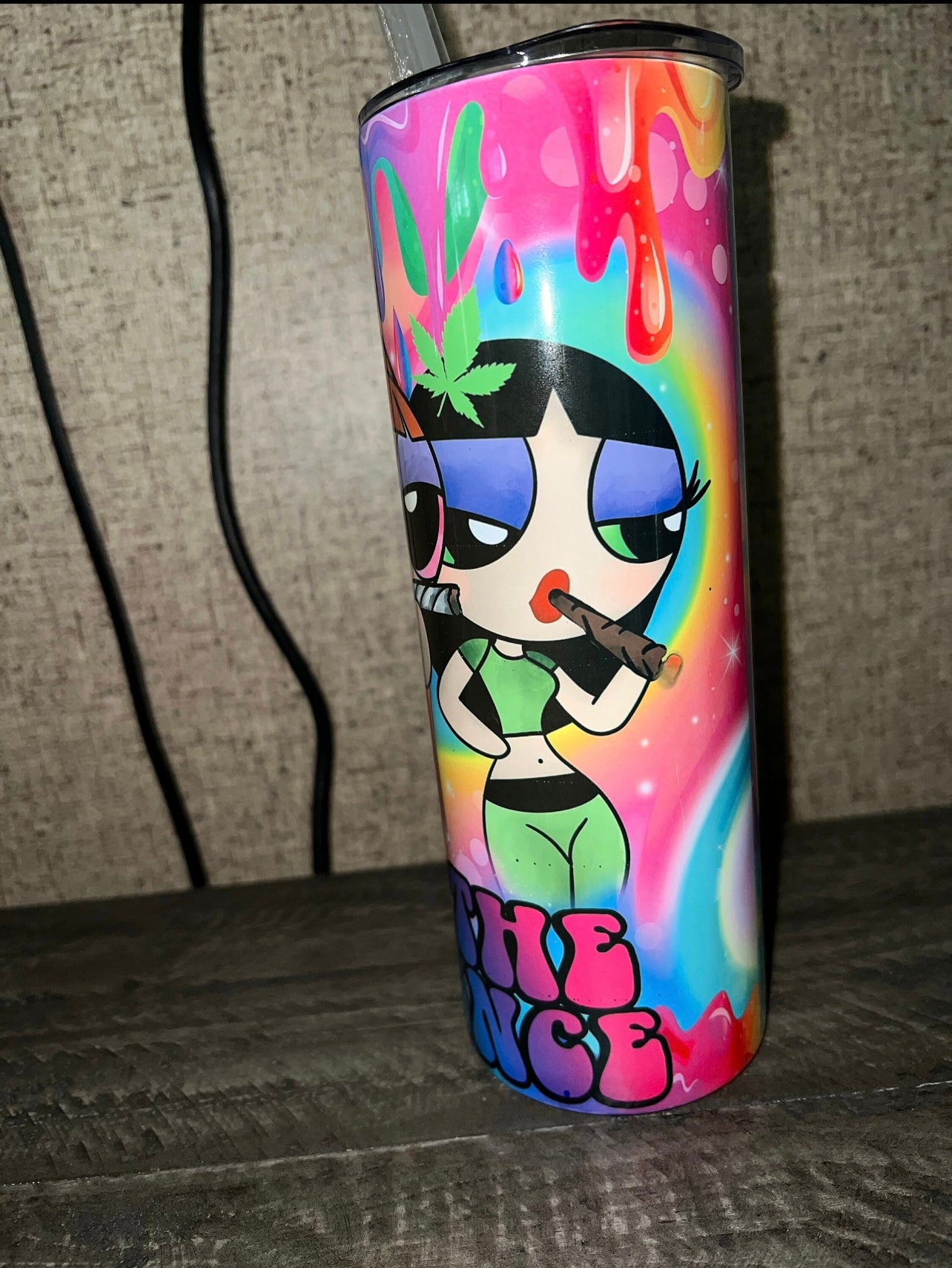 Power puff girls under the influence tumbler