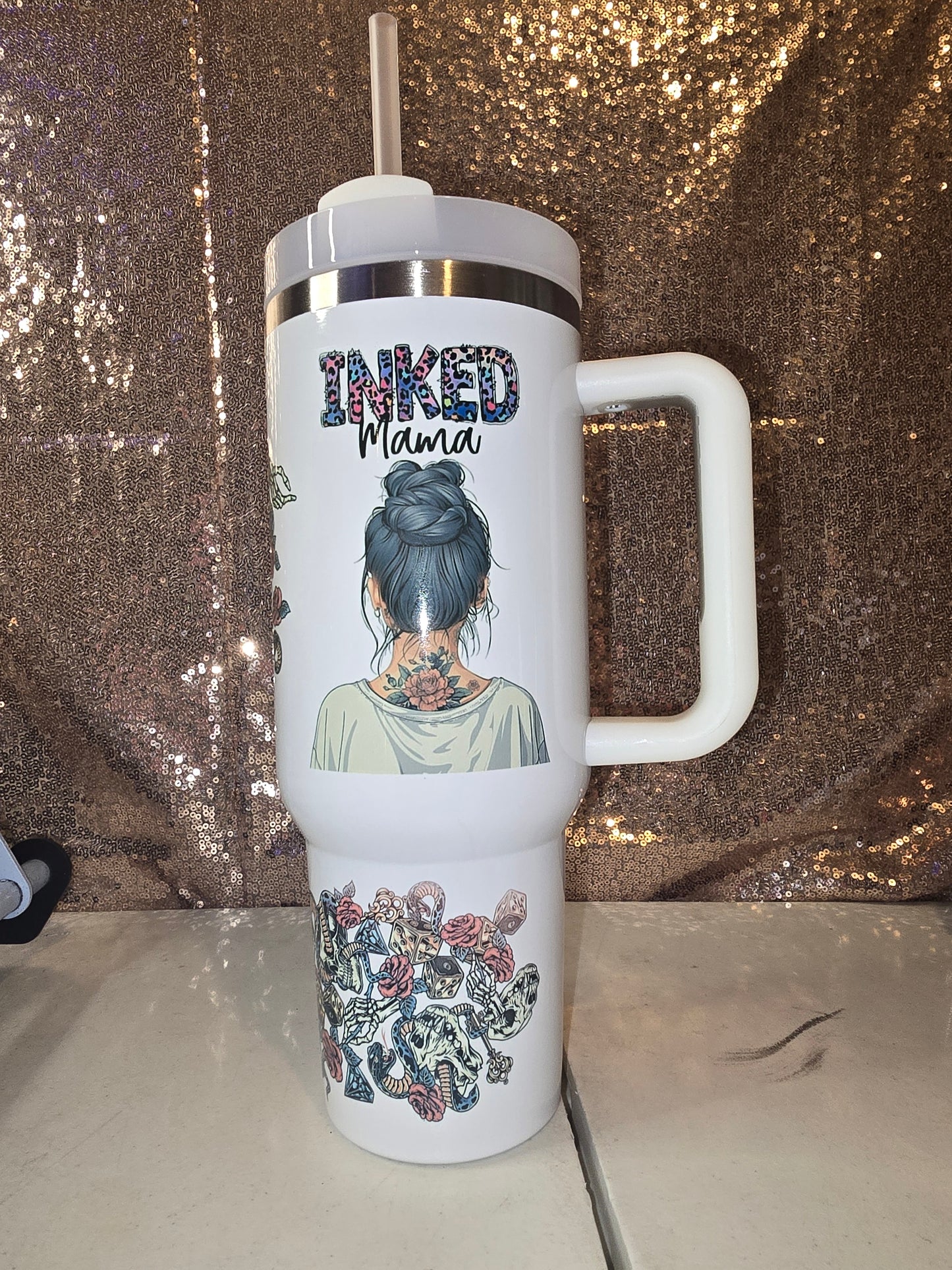40oz inked mama tumbler