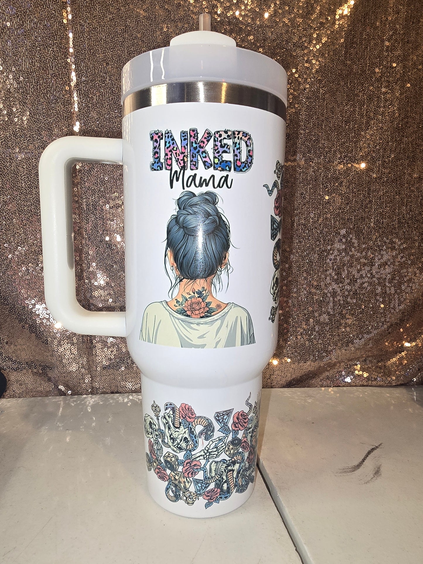 40oz inked mama tumbler