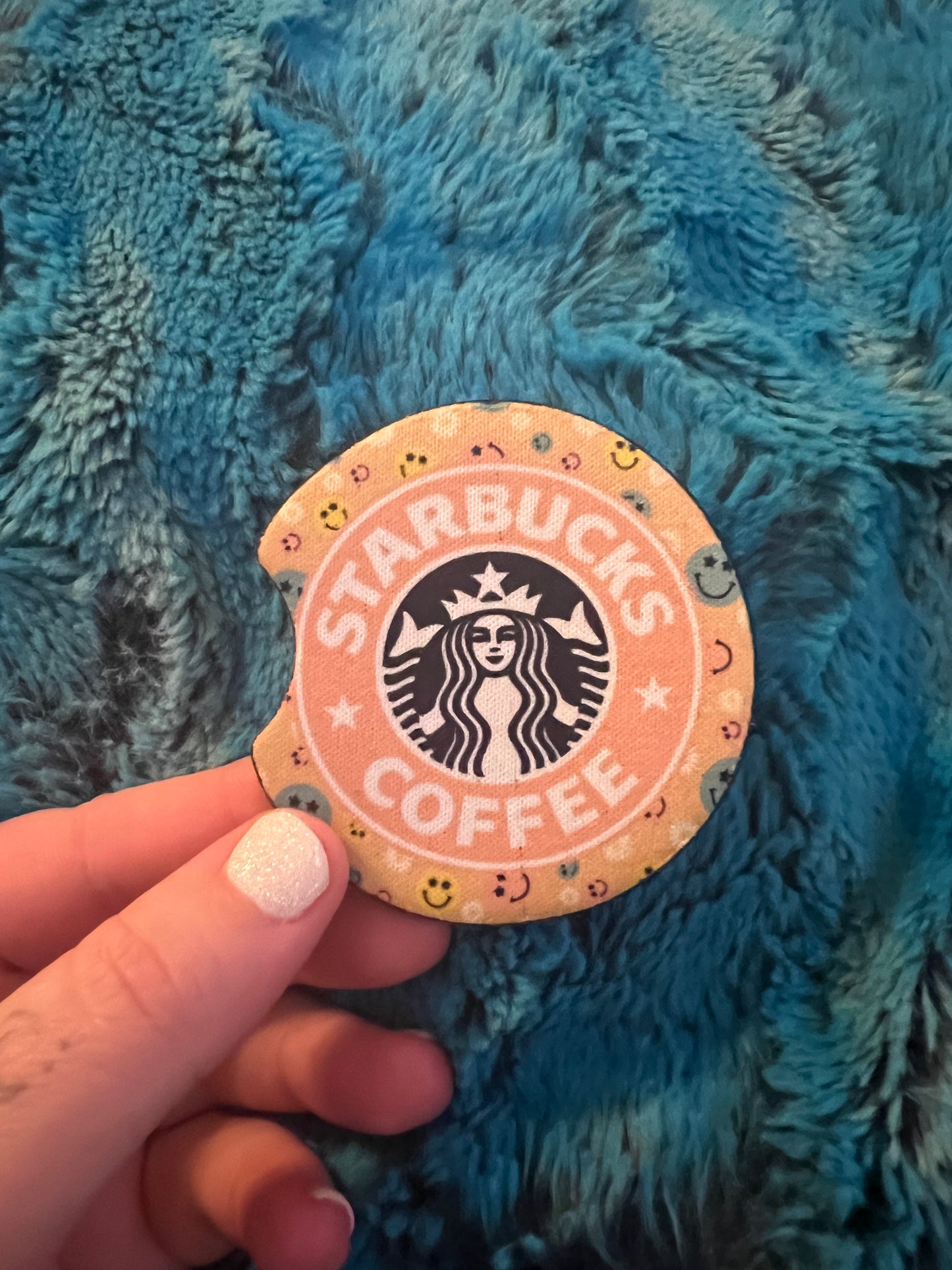 Groovy Starbs Smiley Car Coasters
