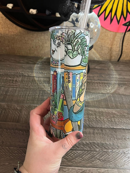 Pot smoking princess, weed princess tumbler 20oz