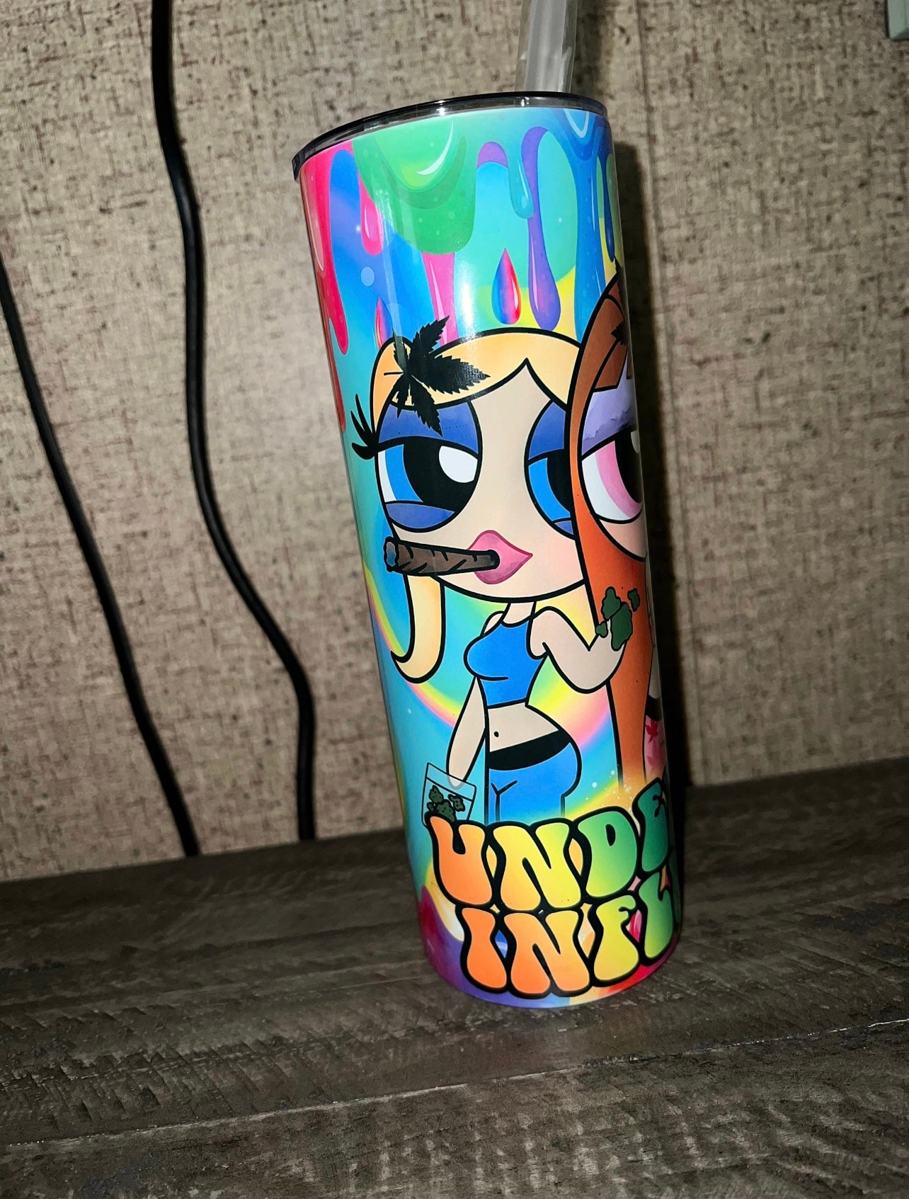 Power puff girls under the influence tumbler