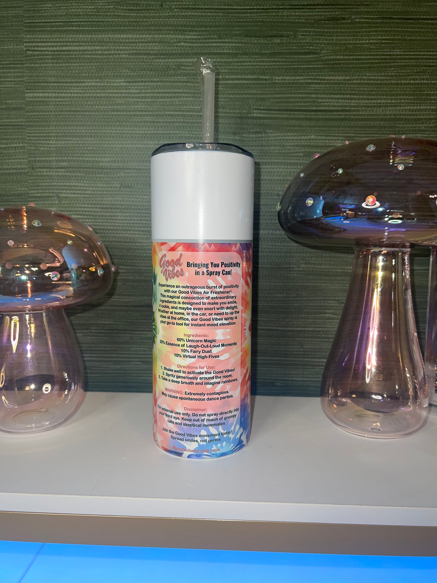 Good vibes tie dye tumbler