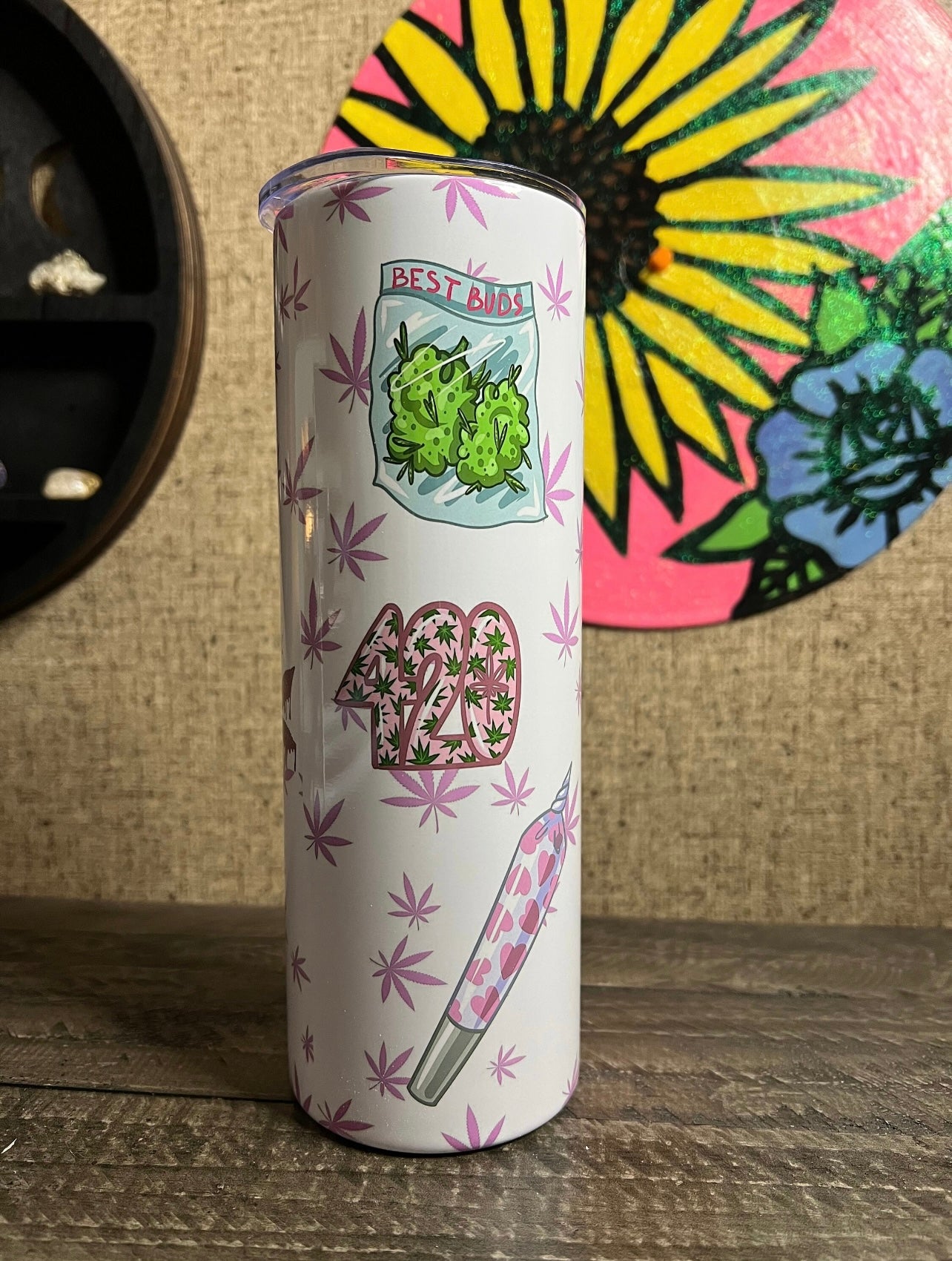 Puff puff pass girly tumbler 420