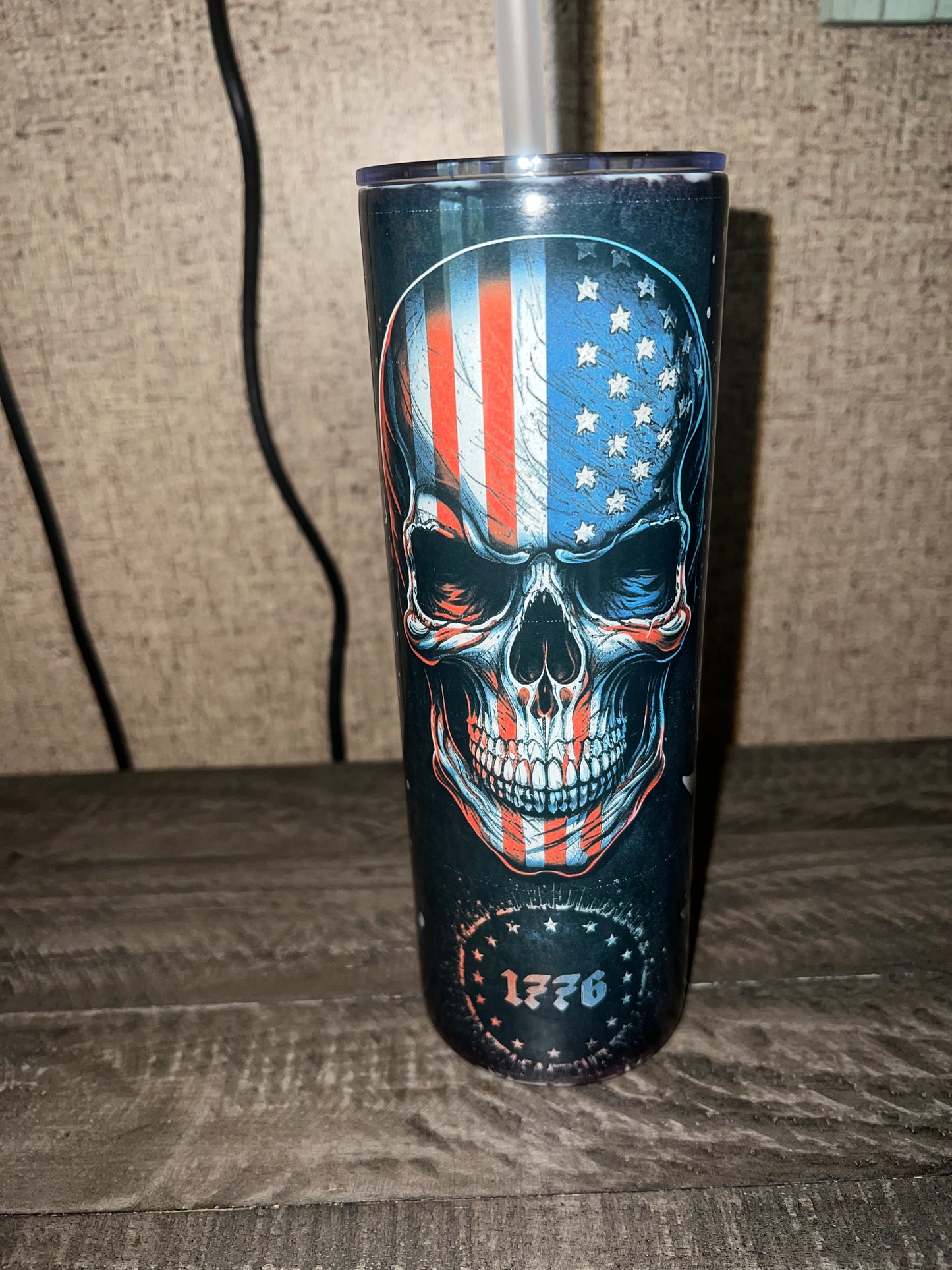 We The People Skull American 1776 Tumbler