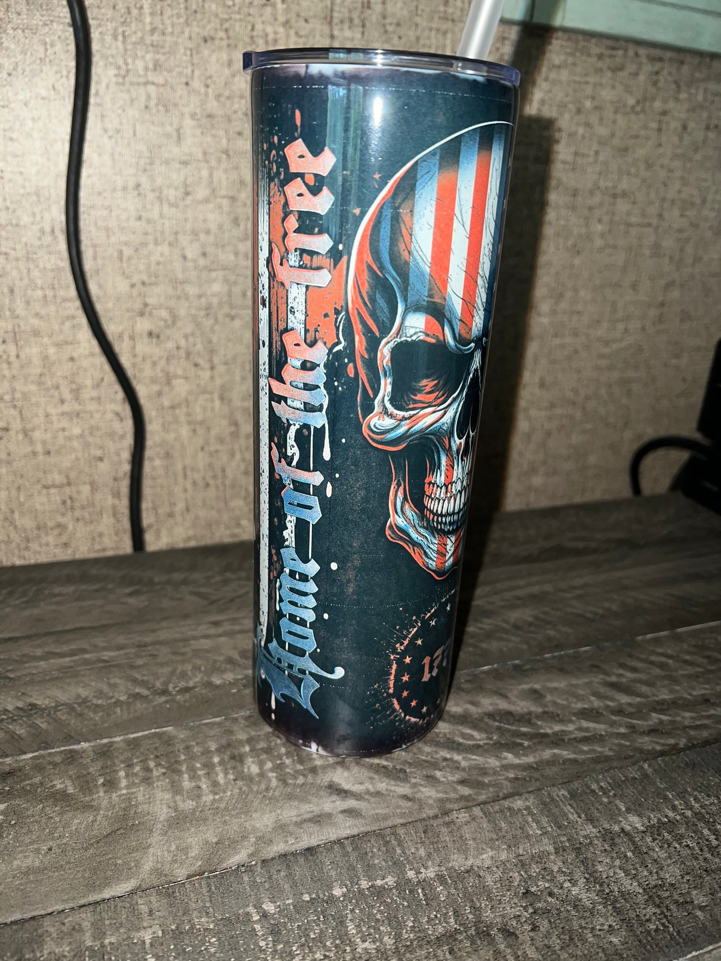 We The People Skull American 1776 Tumbler