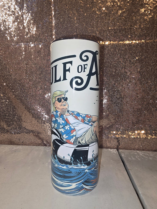 Gulf of America tumbler, Trump tumbler