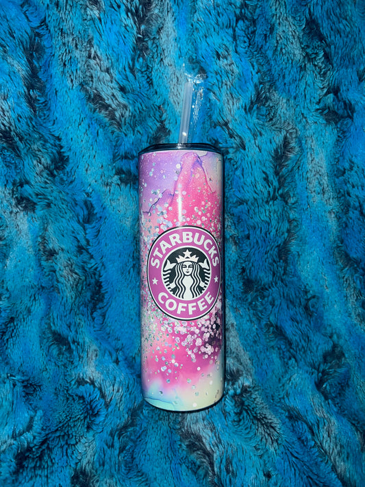 Coffee inspired Purple Wrapped Tumbler