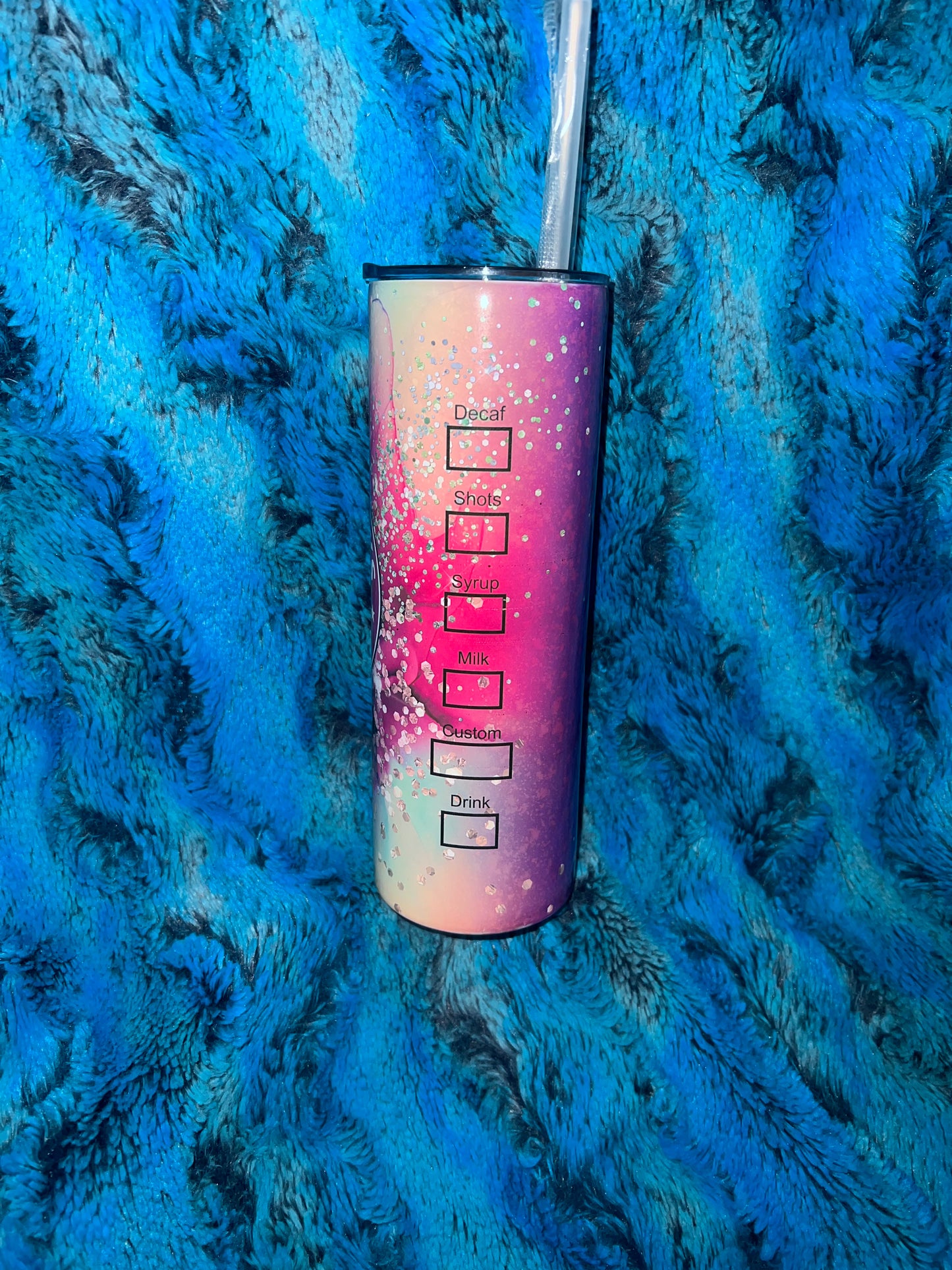 Coffee inspired Purple Wrapped Tumbler