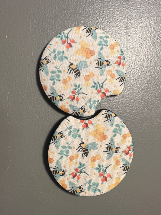 Bees Car Coaster Set